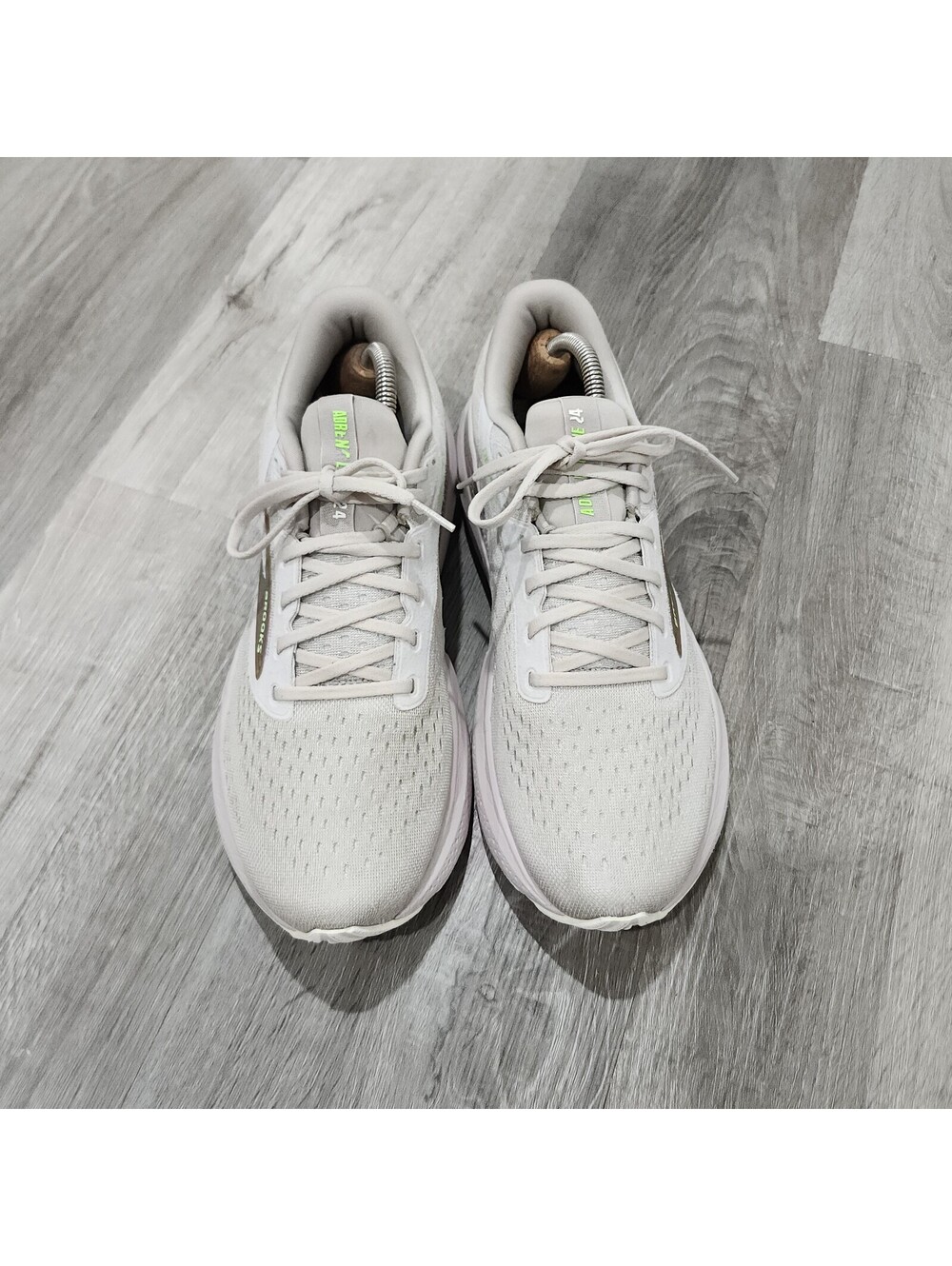 Brooks Adrenaline GTS 24 Chateau Grey Portabella Green Mens 10.5 Running Gym - Picture 3 of 8